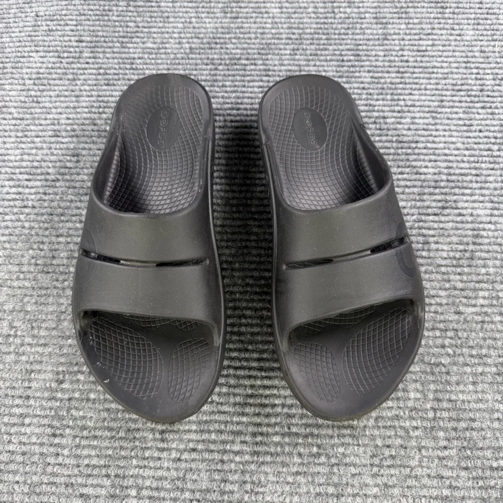Oofos OOahh Sport Slide Sandals Black Recovery Footwear Mens 11 Womens 13 EU 44